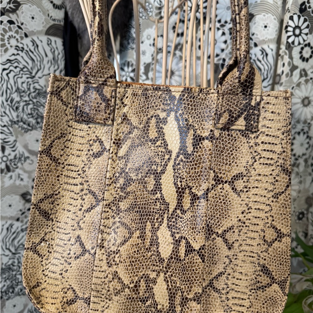 Elegant Snake Print Mini Bag